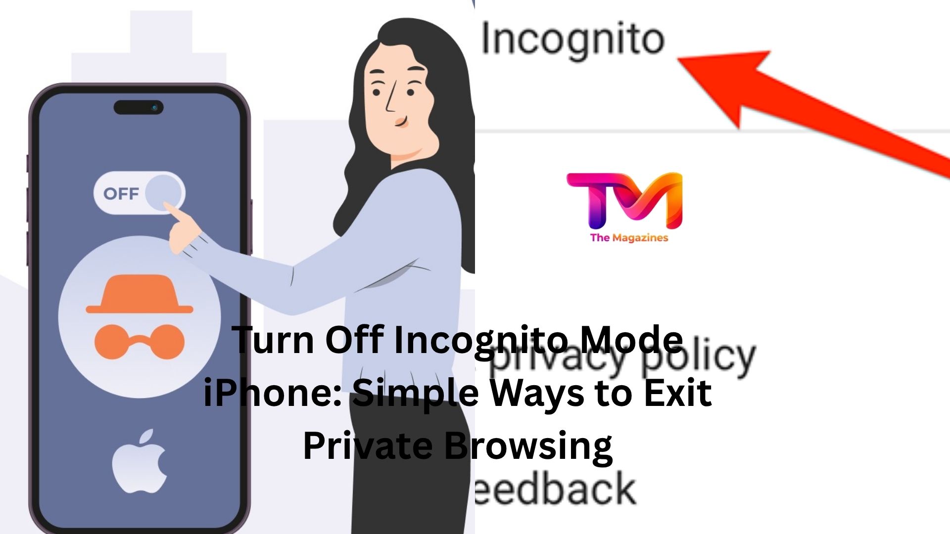 turn off incognito mode iphone